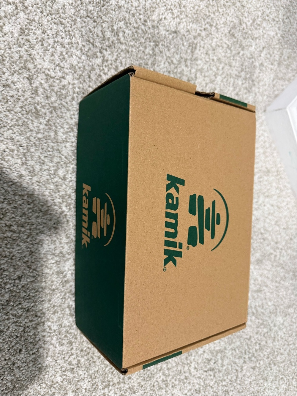 Kamik Kids Brown and Dark Green Shoe Box